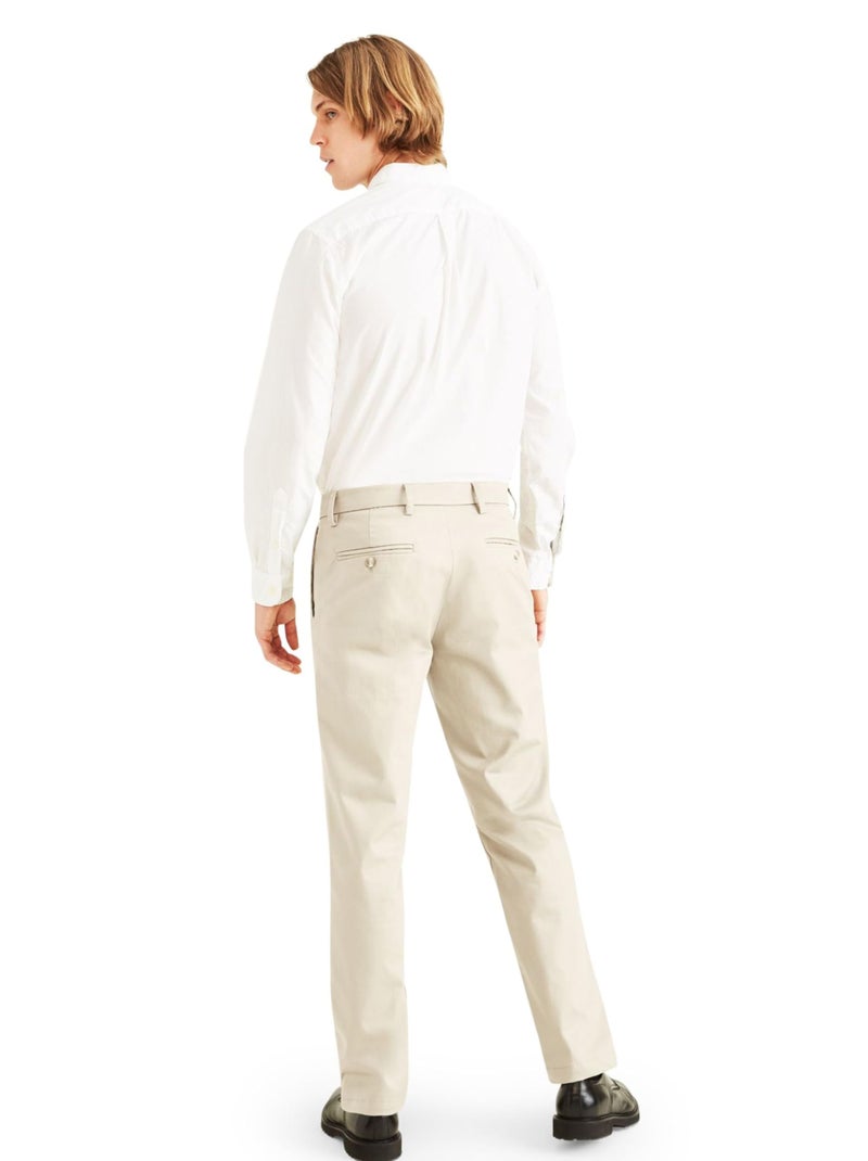 DockersÂ® Men's Slim Fit Signature Khaki Lux Cotton Stretch Pants, Cloud, 36W x 32L - Image 2